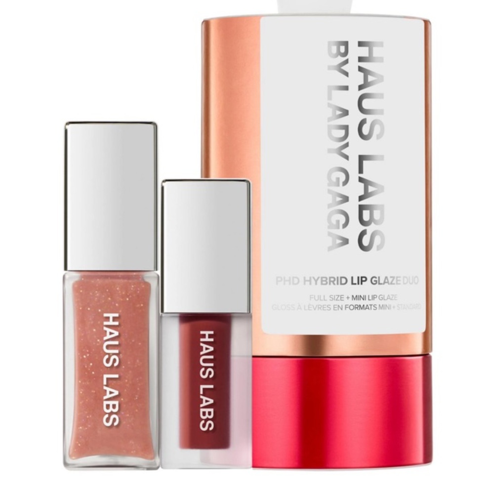 Haus Labs By Lady Gaga Lip Glaze Duo - honey shimmer and persimmon new in box!
